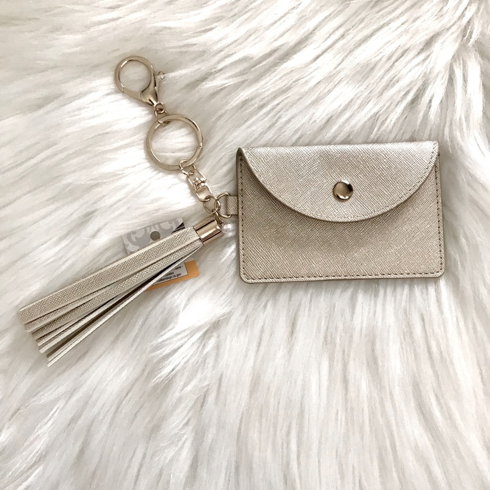NEW Champagne Card Holder & Tassel